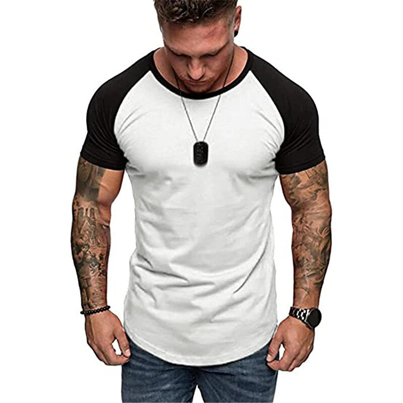 Men's 2 pcs Color Block Raglan Sleeves T-shirt