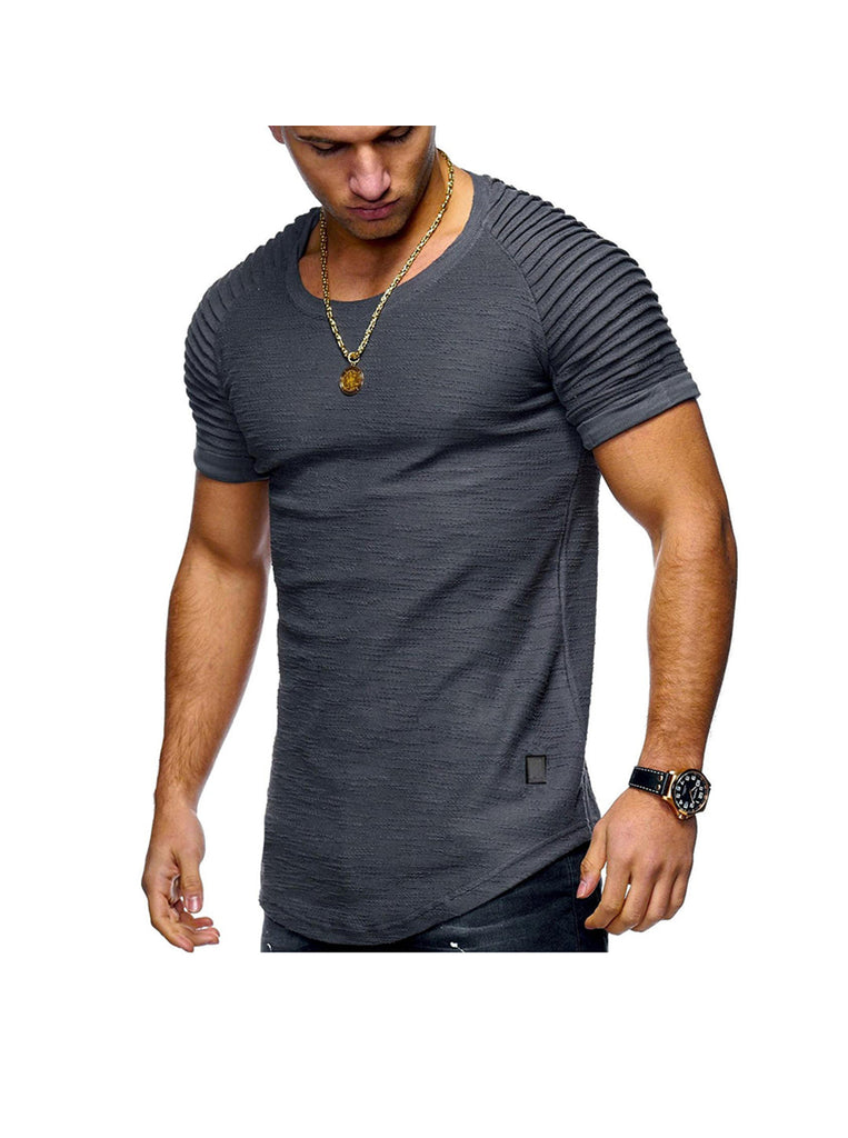 Zachary Solid Color Raglan Sleeves T-shirt