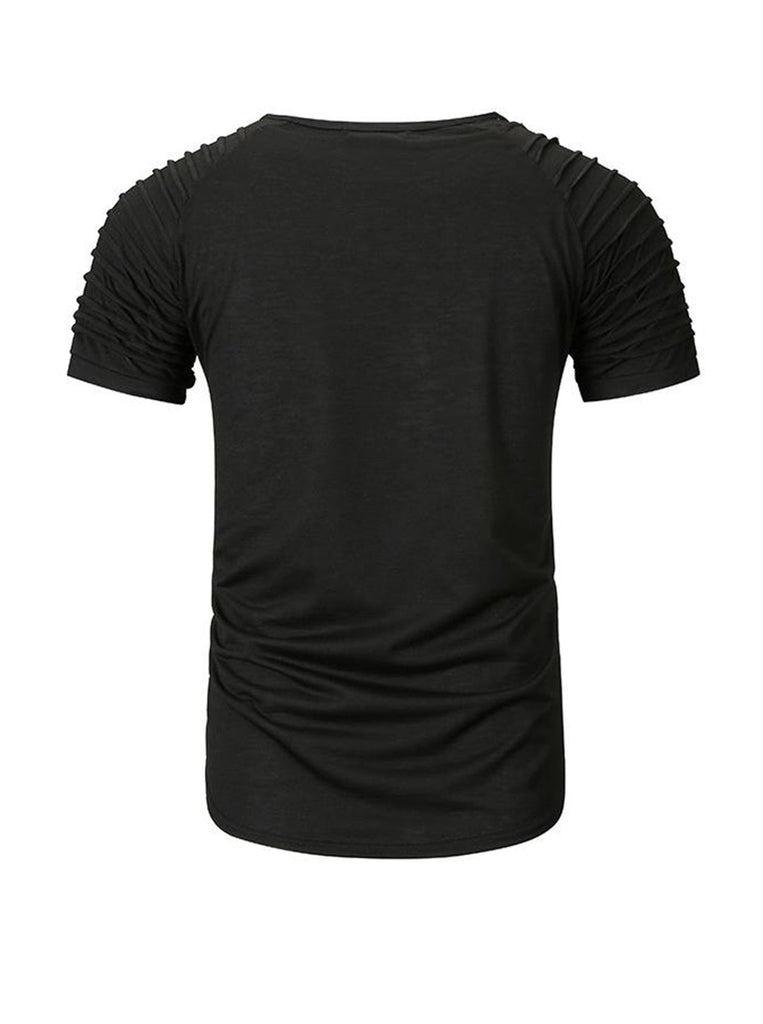 Halter Raglan Sleeves Short Sleeve T-shirt