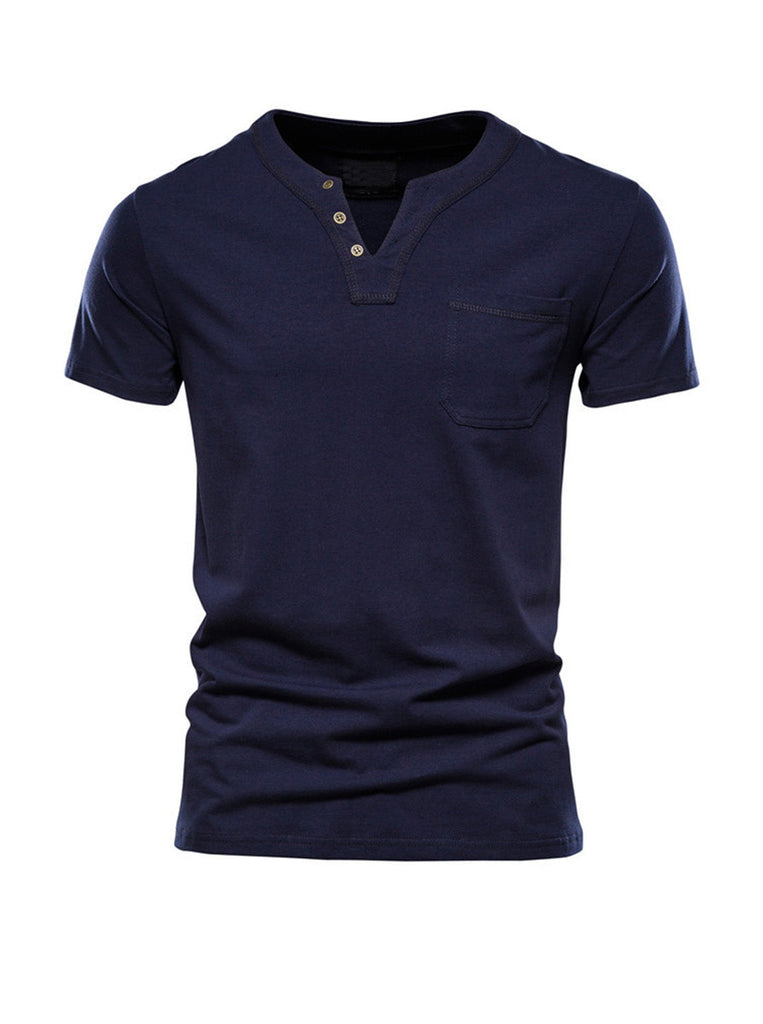 Men's Simple V-Neck Casual T-shirt