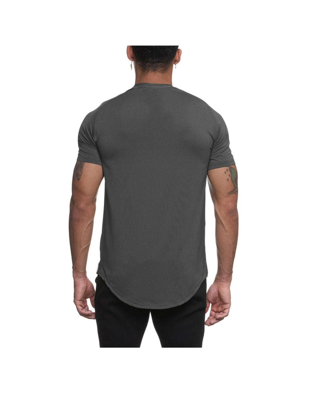 Miguel Solid Color Crew Neck T-shirt
