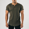 Men's Henley Shirt T shirt Solid Color