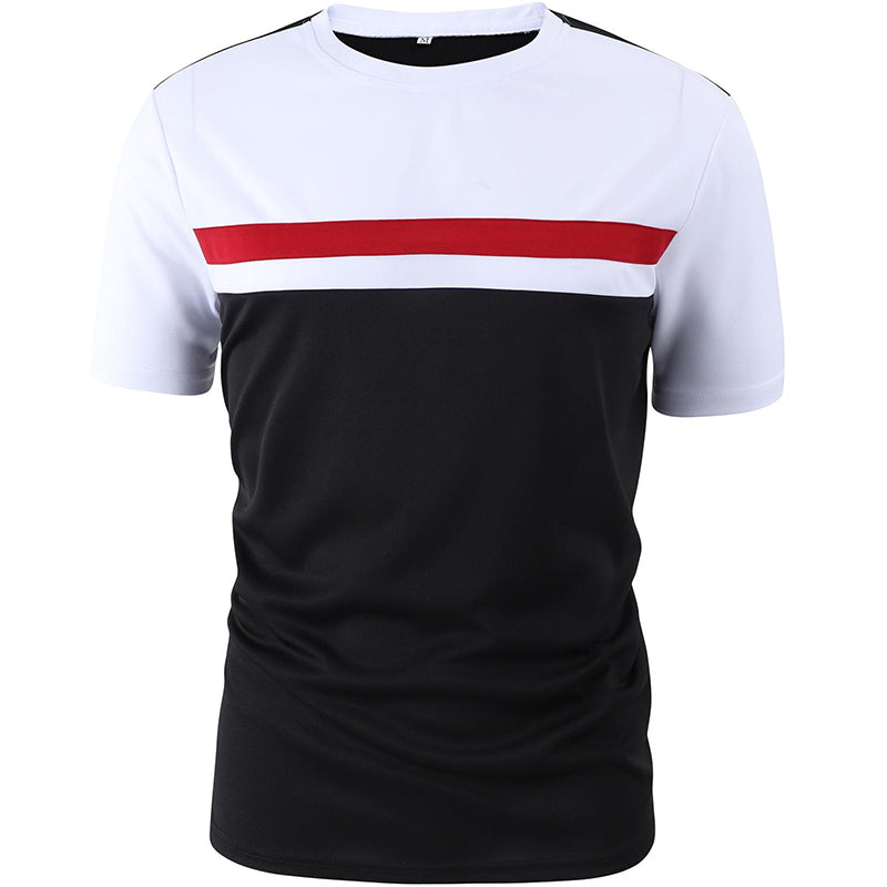 Men's Patchwork Quick-drying Short Sleeve T-shirt
