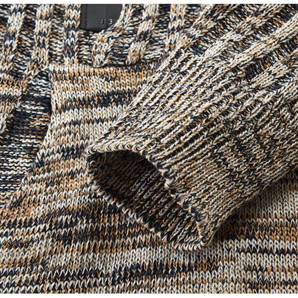 Men's Melange Half Zip Kangaroo Pocket Sweater