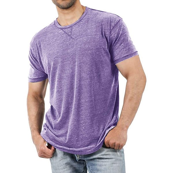 Men's Solid Color Casual Short-sleeved T-shirt