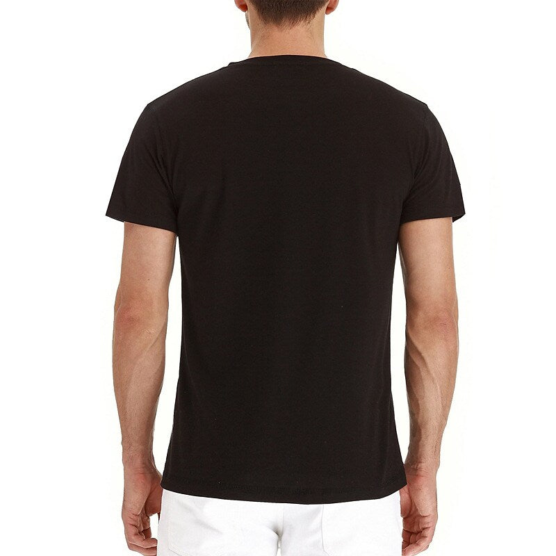 Men's Henley Shirt T shirt Solid Color
