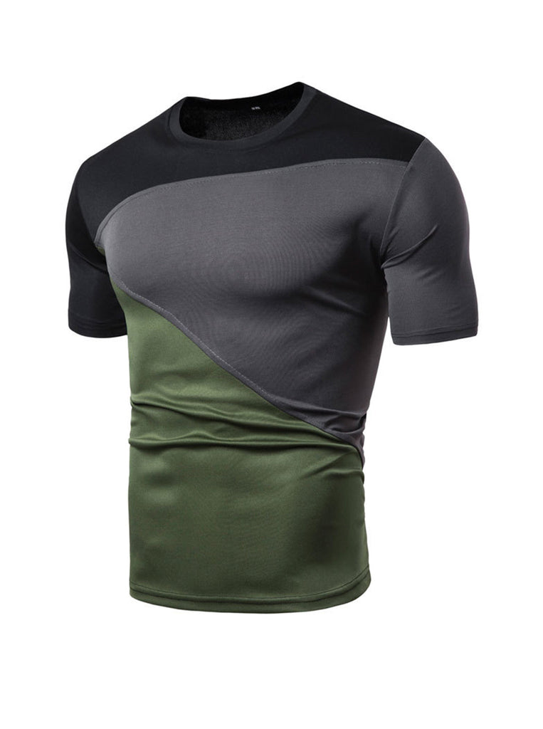 Campbell Color Block Crew Neck Short Sleeve T-shirt