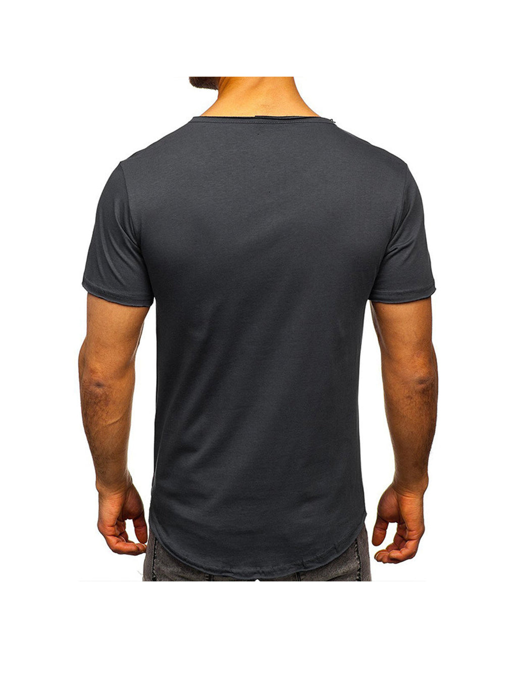 Eddie Solid Color Basic Henley T-shirt