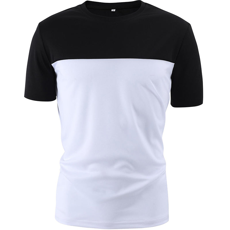 Men's Color Block Casual Short Sleeve T-shirt
