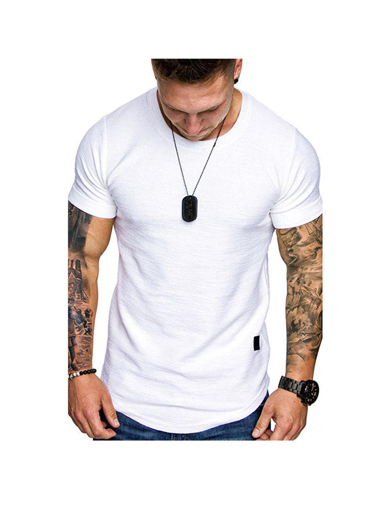Men's Crew Neck Long Sleeve And Short Sleeve T-shirt