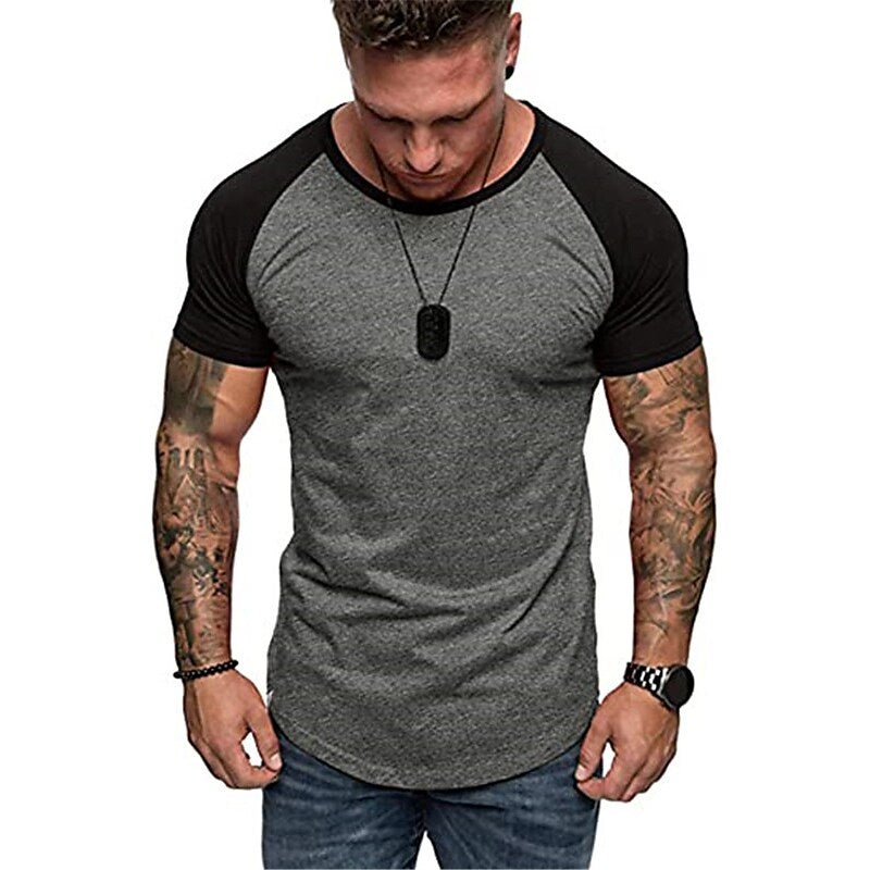 Men's 2 pcs Color Block Raglan Sleeves T-shirt