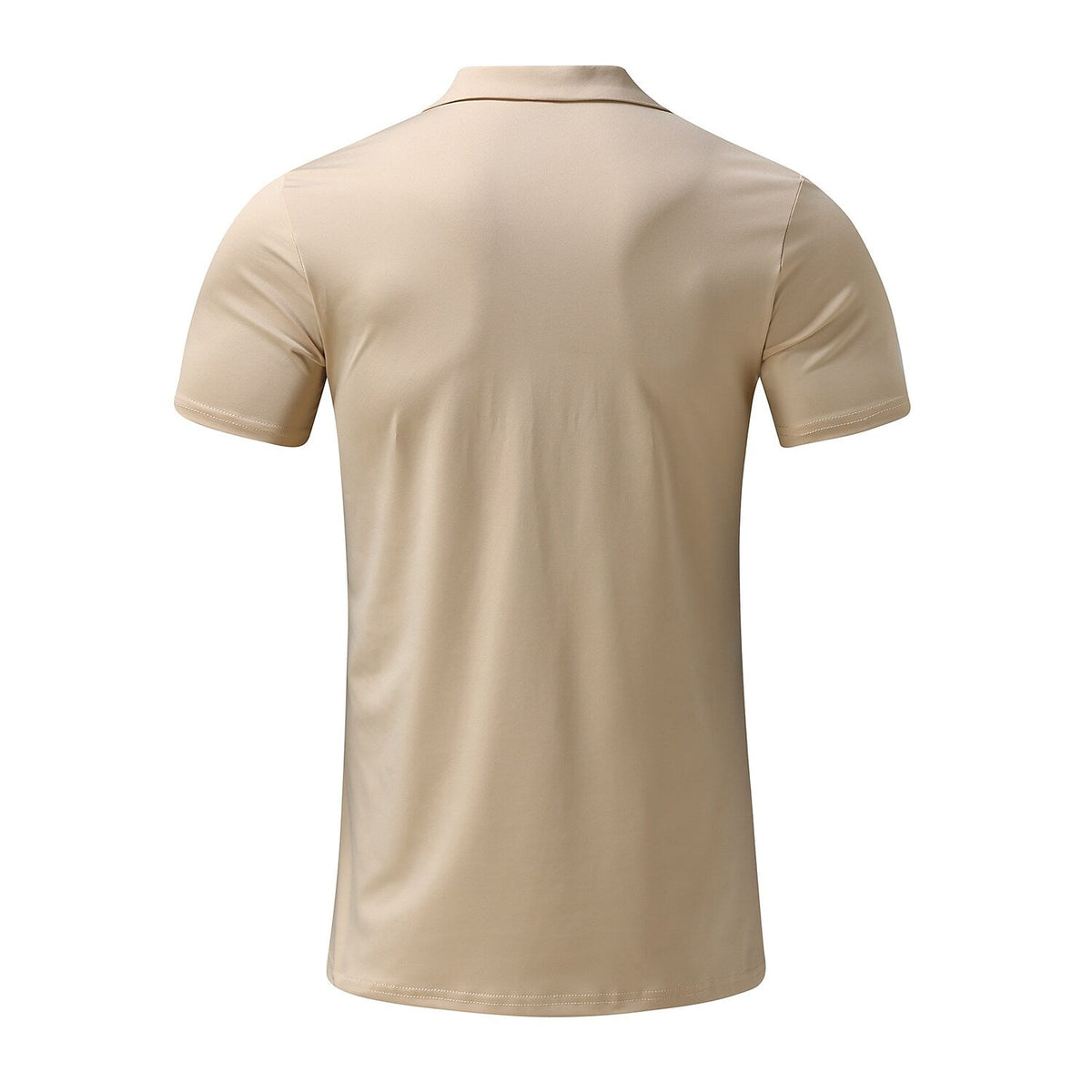 Men's Solid Color Short Sleeve Polo T-shirt