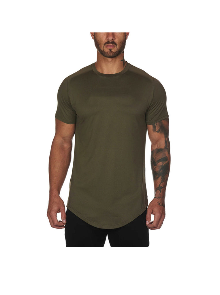 Miguel Solid Color Crew Neck T-shirt