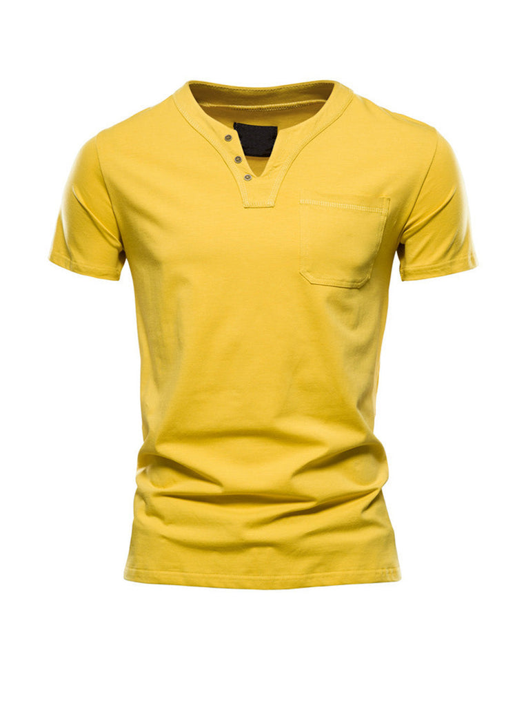 Men's Simple V-Neck Casual T-shirt