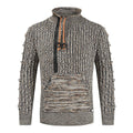 Men's Melange Half Zip Kangaroo Pocket Sweater