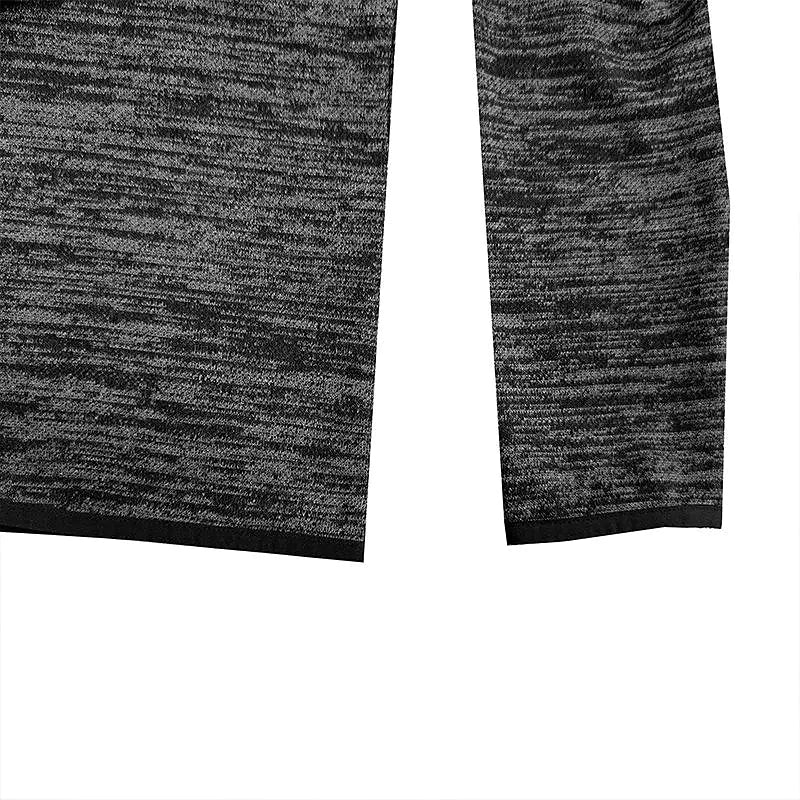 Men's Slub Yarn Half Zip Stand Collar  Long-sleeve T-shirt